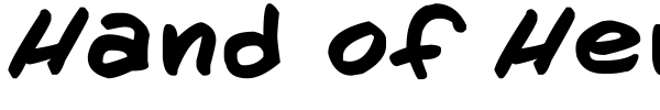 Hand of Henry font preview